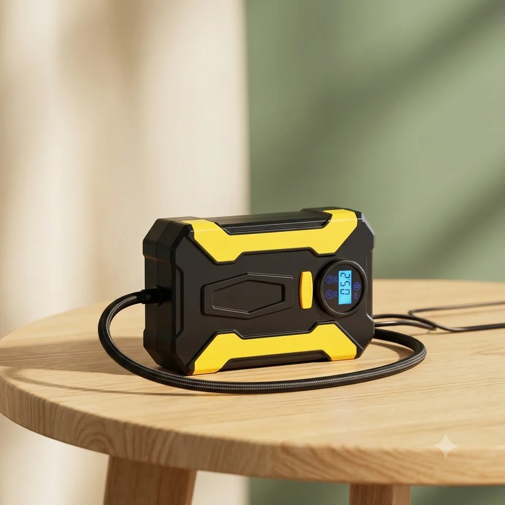 Bomba de Neumáticos Portátil con Luz LED